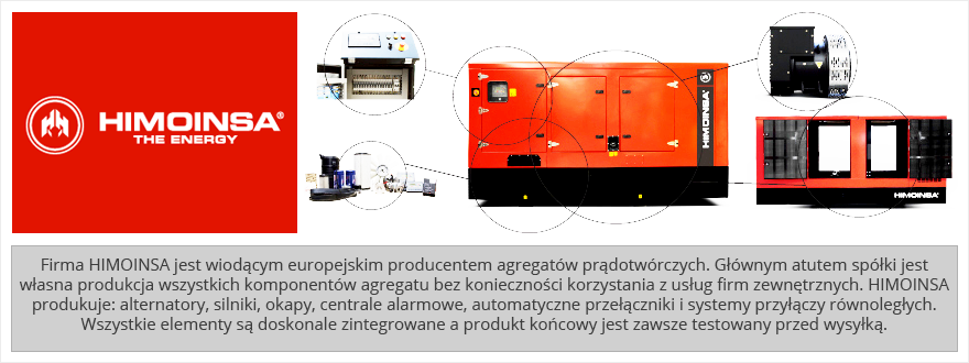 Generatory, agregaty prądotwórcze arki HIMOINSA - PIWI sklep